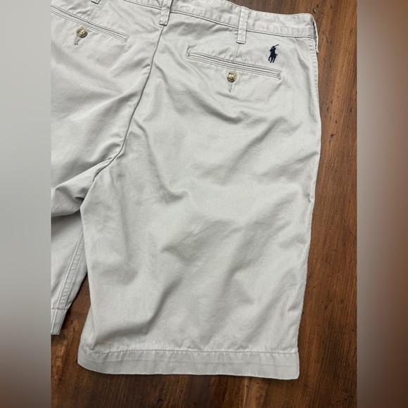 Polo Ralph Lauren Rugged Chino Surplus Shorts Size 34 Gray Khaki Preppy Golf EUC - Picture 7 of 16